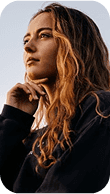 Woman with long hair